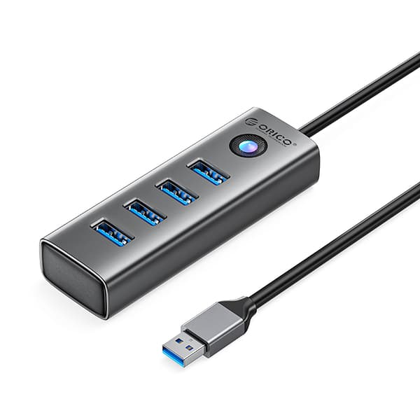Hub-adapter splitter PDD4U-U3 4x USB-A - grå