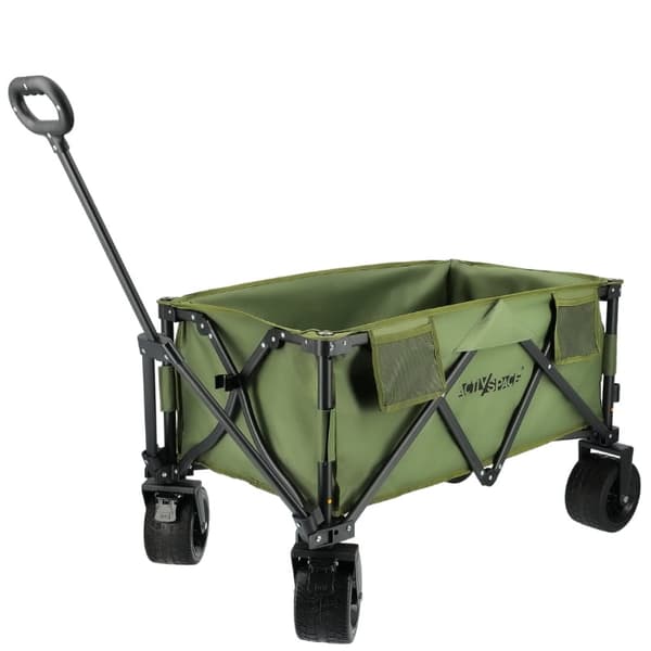 Premium foldbar strandcampingvogn - Armygrøn