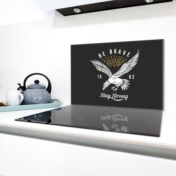 Glasbeskyttelsesplade til komfur 80x52 Bird