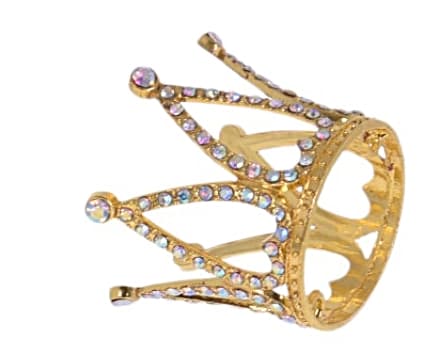 MINI CROWN kagedekoration, guld topper