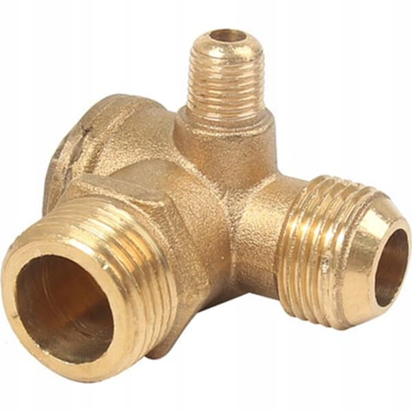 Falon-Tech messingkontraventil 1/2x1/2x1/8 til kompressor