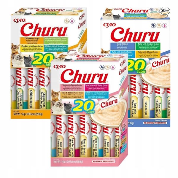 INABA CHURU våtfoder för katter delikatessmix 60x14g