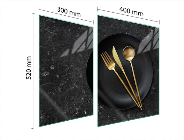 GLASSKYDDSPLÅT FÖR SPIS 70x52 KÖK
