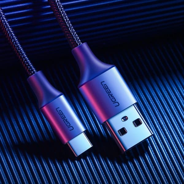 Kabel USB-A - USB-C QC 3.0 3A 1,5m - grå