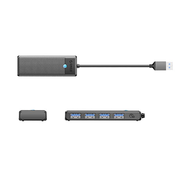 Hub PAPW4A-C3 4x USB-A splitter - sort