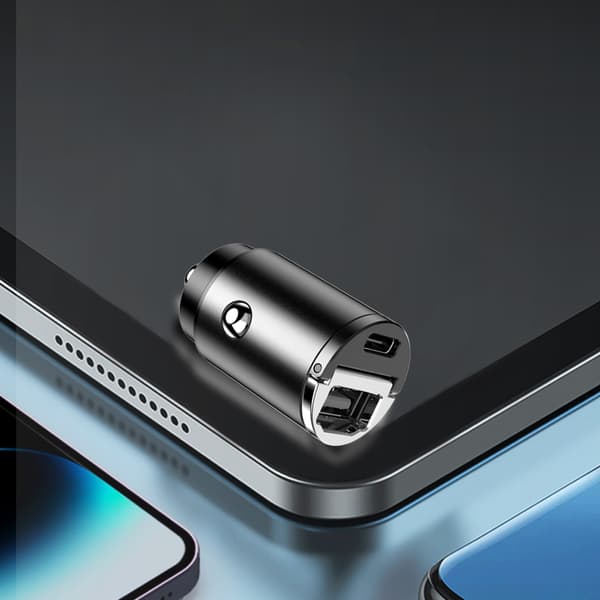 Billaddare 12V USB-C 35W | USB-C | USB-A | QC | PD