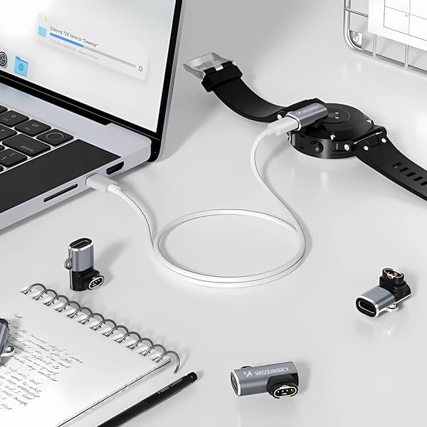 USB-C-adapter för Garmin Smartwatch - Grå