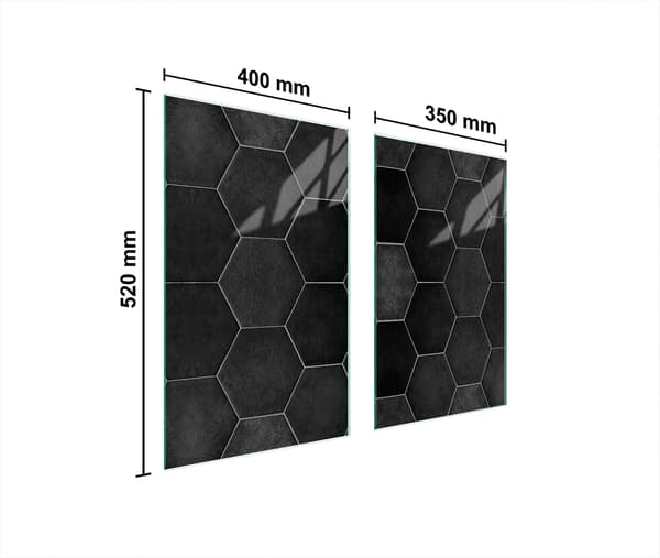 GLASSKYDDSPLÅT FÖR SPIS 75x52 KAKEL
