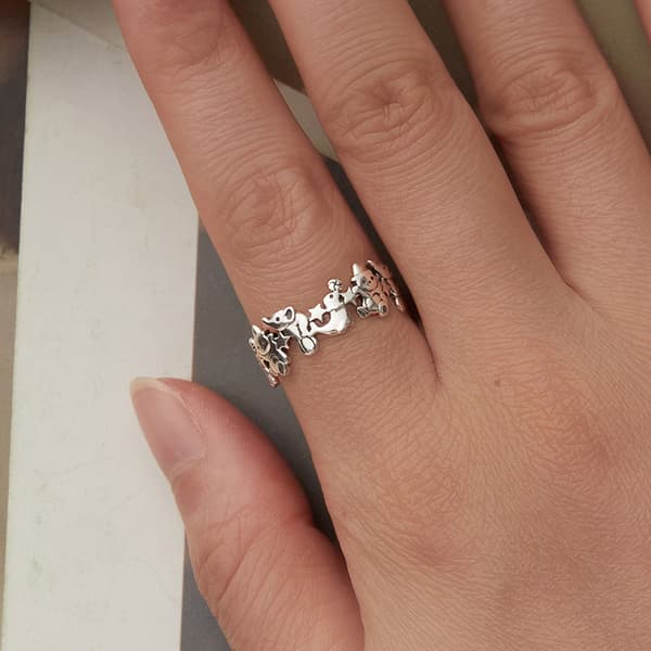 Anillo de plata Anillo de circo ajustable Plata 925 Trusky