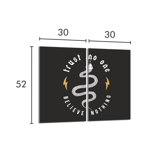 Glasbeskyttelsesplade til komfur 2x30x52 Sort