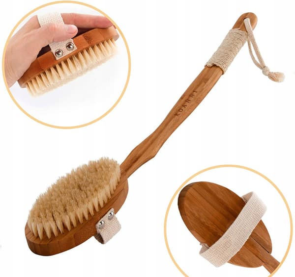 NATURLIG BAMBU + AGAVE KROPPSMASSAGEBORSTE