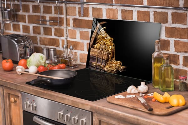 SKÄRBRÄDA I GLAS 52x30 GULD