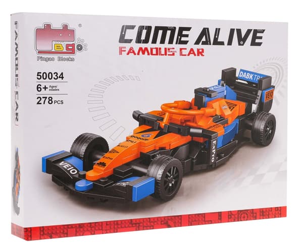 F1 Bilklossset Orange 278 delar.