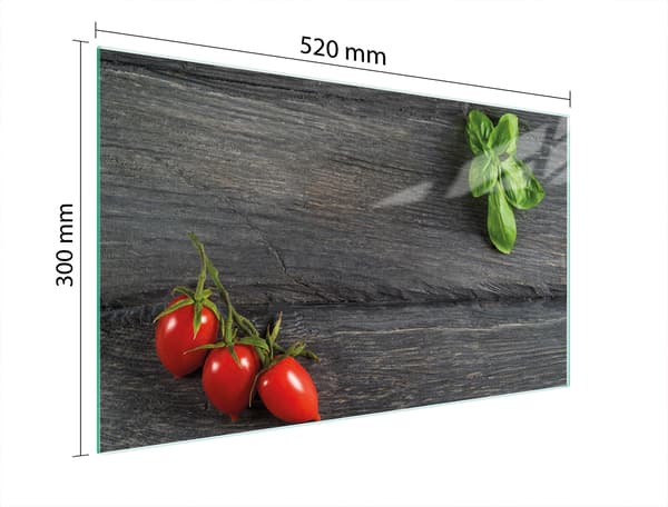 GLAS SKÆREBRÆT 52x30 TOMATER