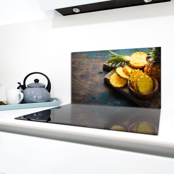 Glasskydd för spishäll 90x52 Ananas