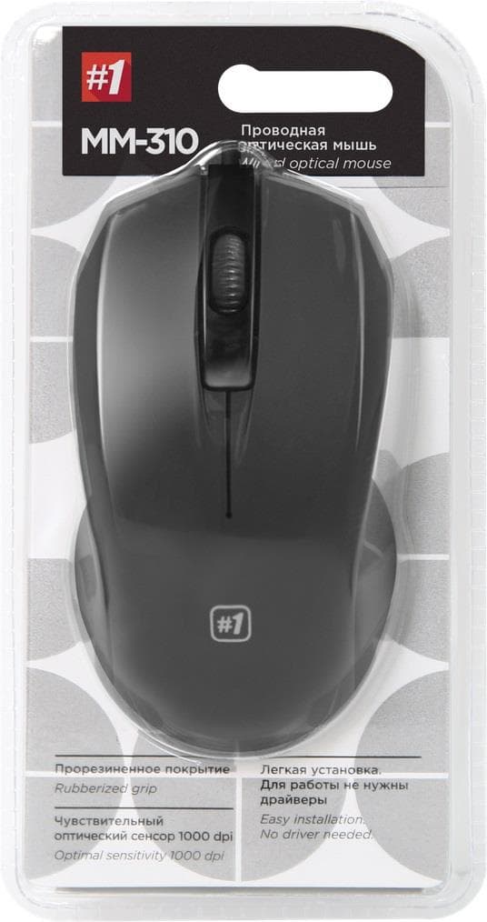 Defender MM-310 Kablet Optisk Mus 1000 dpi Sort