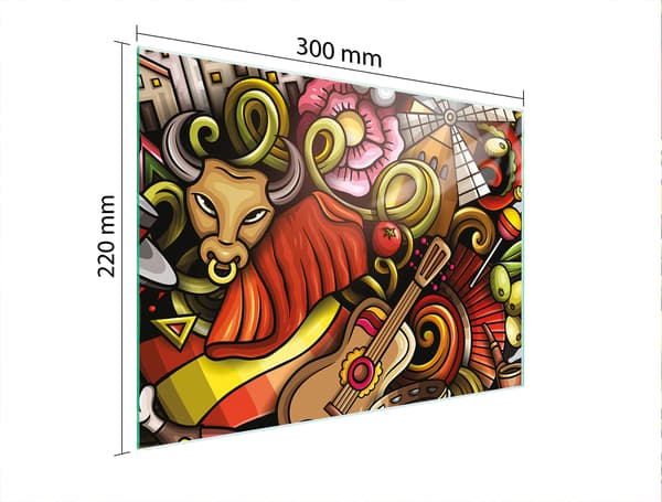 SKÄRBRÄDA I GLAS 30x22 BYK