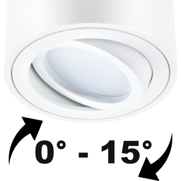 Väggmontering halogenspot rörlig rund vit 50mm AMAT-S LUMILED