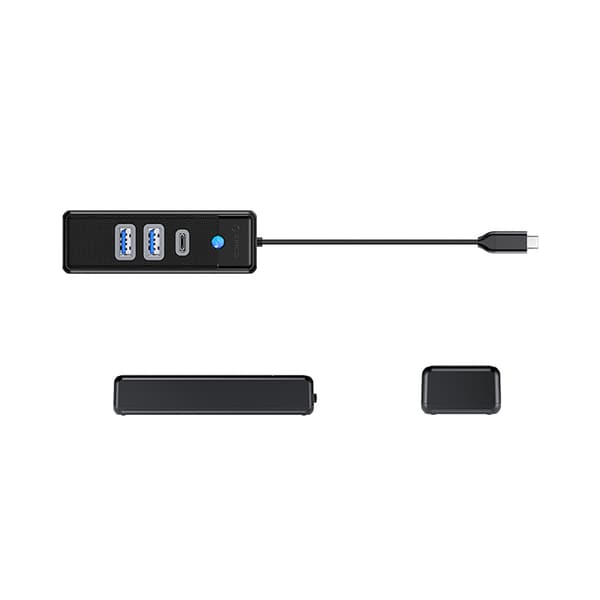 PWC2U-C3 USB-C - USB-A USB-C splitter hub - sort