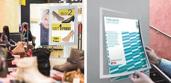 Magnetisk plakatramme A3 sort