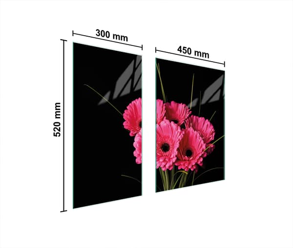 GLASBESKYTTELSESPLADE 75x52 GERBERA