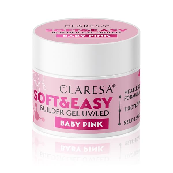 CLARESA Soft&Easy Builder -kynsilakka - Vaaleanpunainen 12 g