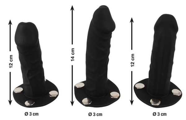 Bad Kitty Strap-On -valjaat kolmella dildolla, 2XL