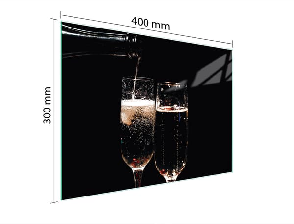 SKÄRBRÄDA I GLAS 40x30 VIN