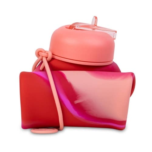 COOLPACK Silikon vattenflaska Pump 600 ml Flickor Rosa