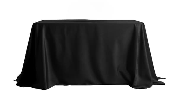 Bordsduk matt fløjl sort 230x230cm