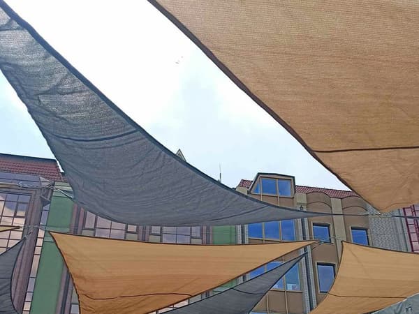 HDPE Skyggesejl 7x7x7 Grå