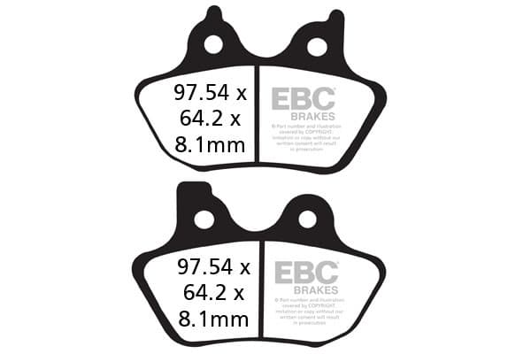 EBC FA400V V-PAD bremseklodser (sæt til 1 skive)