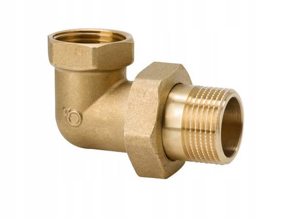 Messingvinkelmontering 3/8" indvendig/udvendig gevind, messing