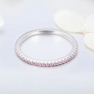 Silverring Rund Zirkon Silver S925