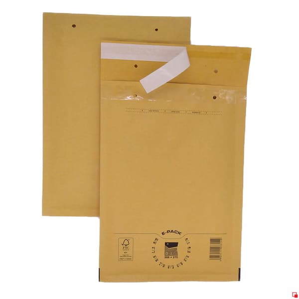 Bubbelkuvert D14 brun 100 st