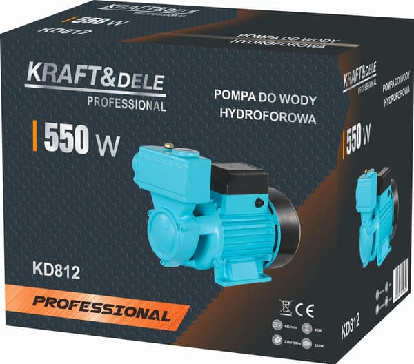 Hydroforvattenpump 550W 40L/min | Kraft&Dele