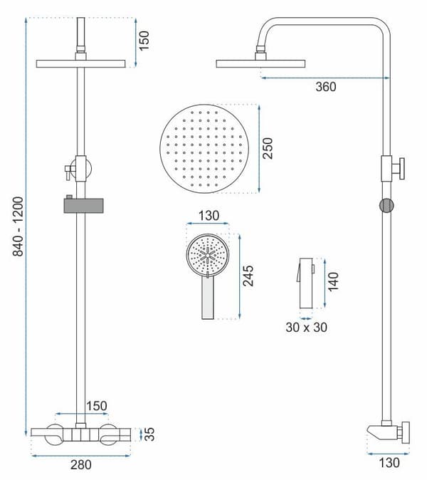 SAVIO LED-BRUSESÆT SORT SKU REA-P8410