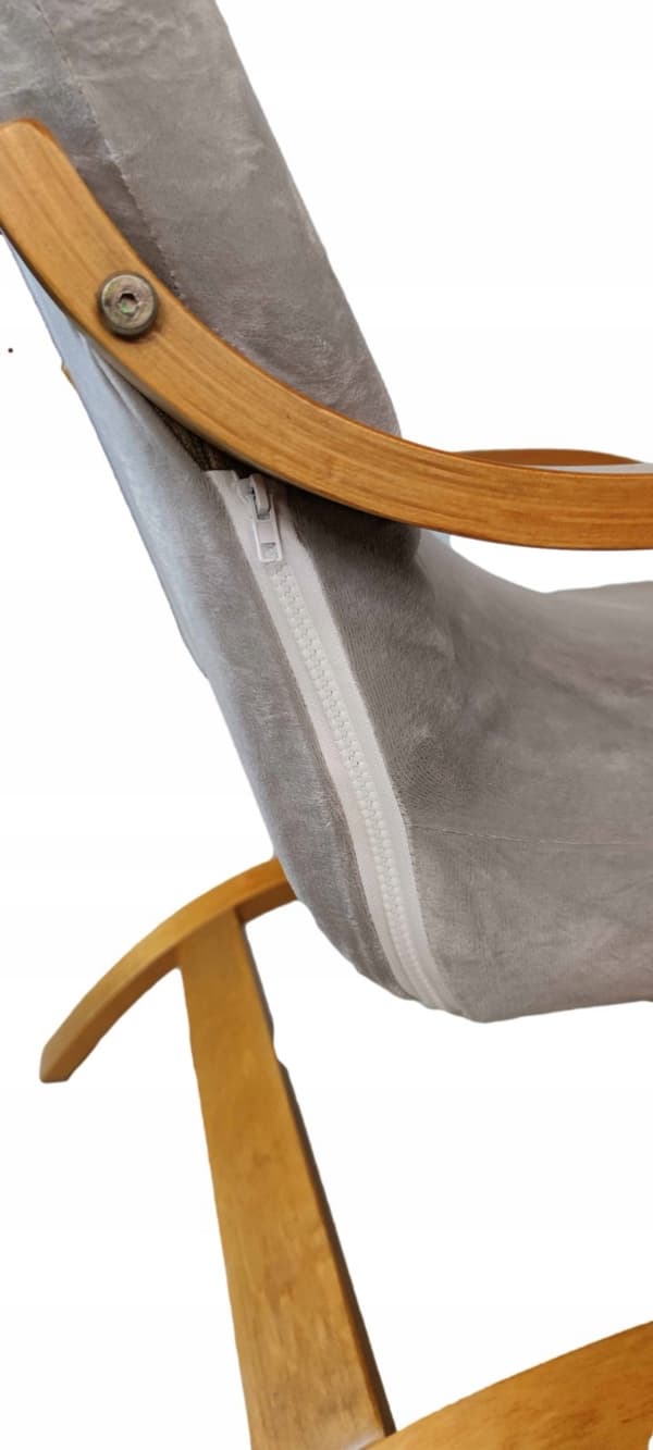 Finka stolskydd grå velour tjock