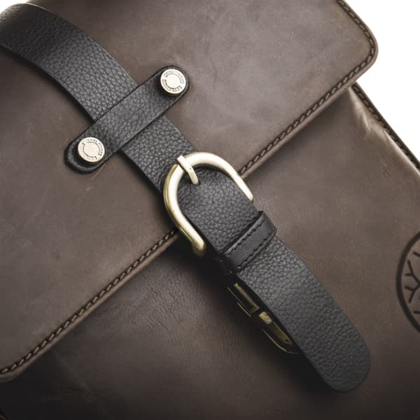 TBG-HT-101 BRUN Herre Messenger Taske HUNTER + CERTIFICATE