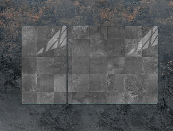 GLASBESKYTTELSESPLADE TIL KOMFUR 90x52 GRÅ