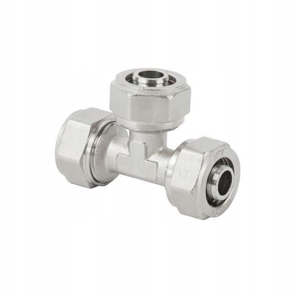 PEX T-stykke skruetkrympbart 25x20x25 mm