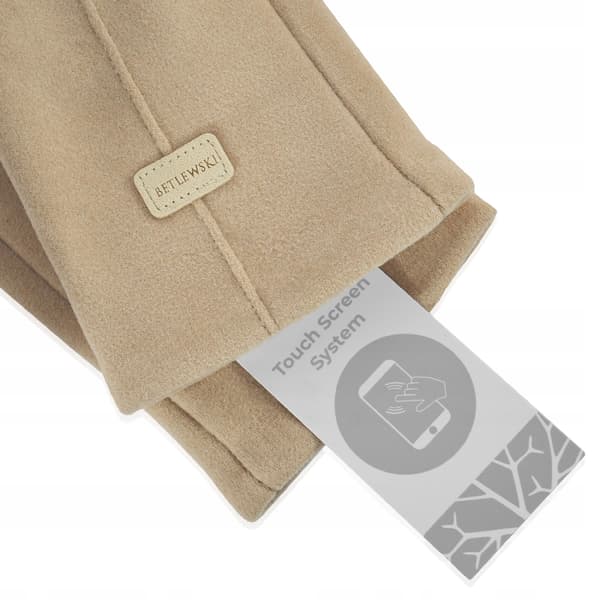 GFD-04 beige sammetshansker til damer