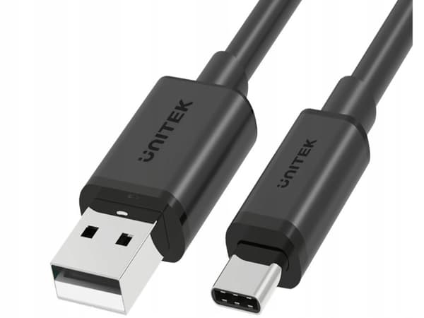 Unitek C14068BK USB-A 2.0 - USB-C USB-kaapeli, 2m