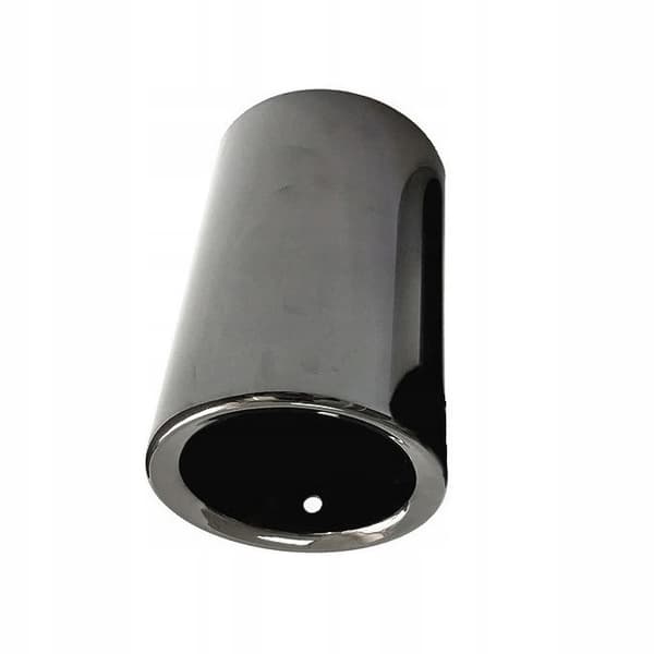 BMW udstødningsrør muffle sort krom 76 mm