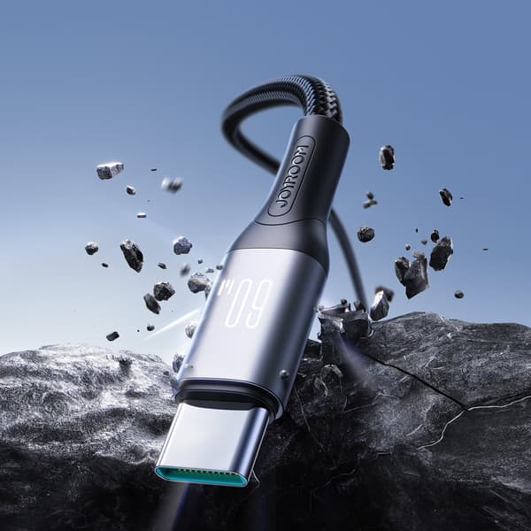 S-A28 Punottu USB-C-kaapeli 60W 2m - Musta