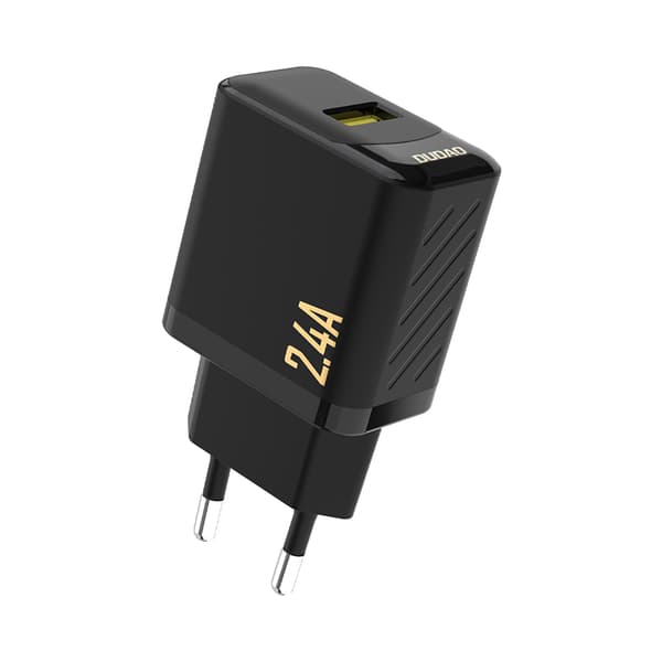 2.4A USB-A vægoplader - Sort