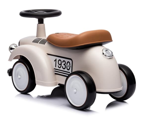 Børnekøretøj Retro racergåstol ecru