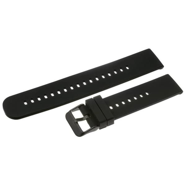 Gummirem til U27 ur - sort/sort - 18mm