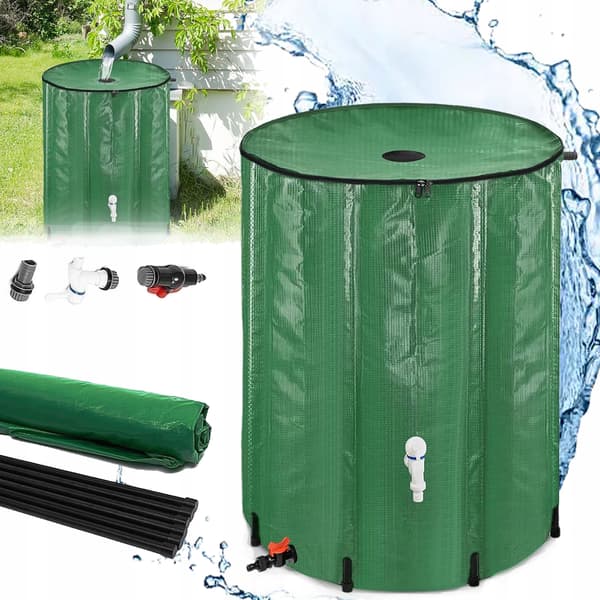 Regnvandstank 100 l 78 x 40 cm grøn
