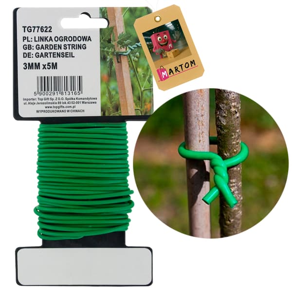 TG77622 TRÄDGÅRDSREP 3MM 5M FÖR FASTBINDNING